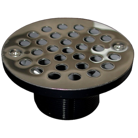 Jones Stephens 2in. ABS IPS Plastic Spud with 4in. Chrome Plated Round Strainer D57987